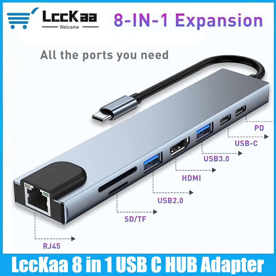 Type C Multiport Adapter - USB C Hub 8/7 in 1