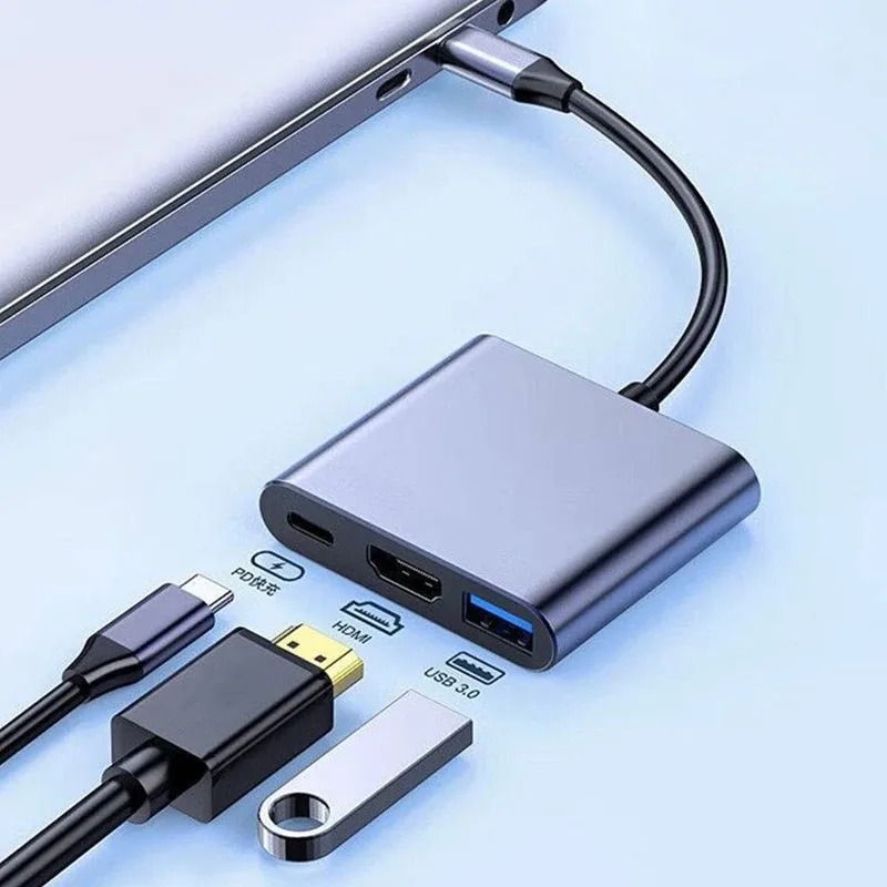 Type C Multiport Adapter - USB C HUB 3in1 Type C