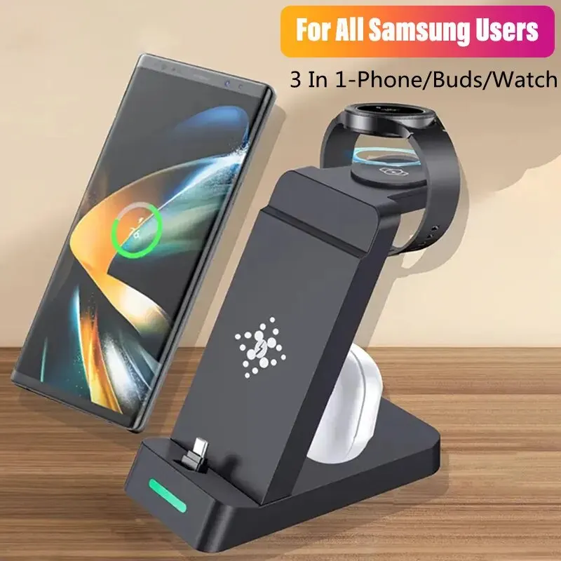 Wireless Charger 3 In 1 - 3 In 1 Charging Station for