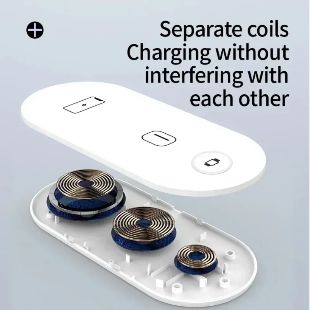 Wireless Charger 3 In 1 - 3-in-1 Wireless Charging Pad Fast Charger