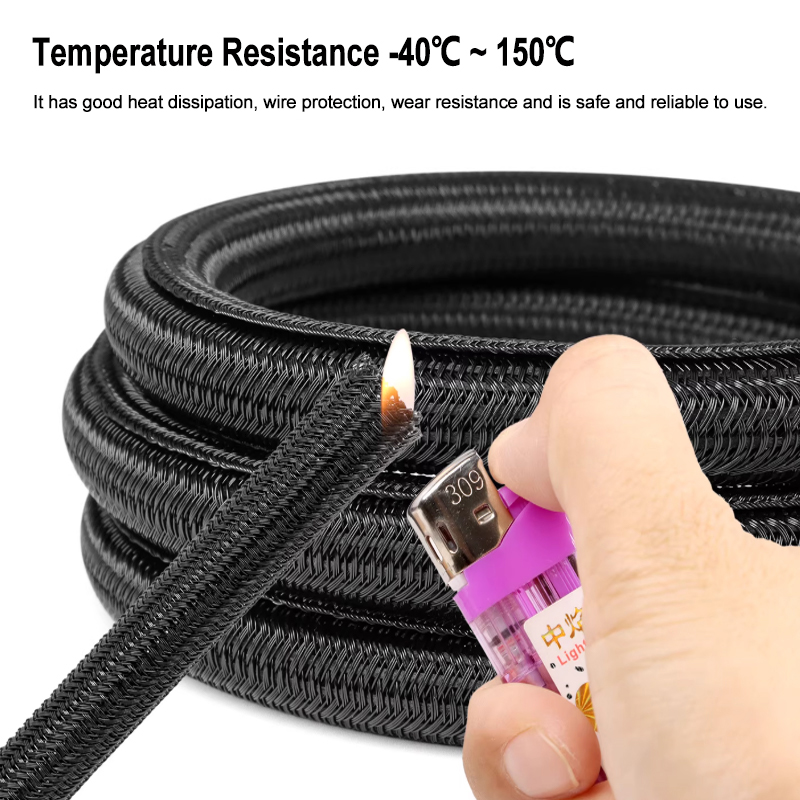 2/10m Black PET Braided Self-C - Cable Sleeve Neoprene review and price