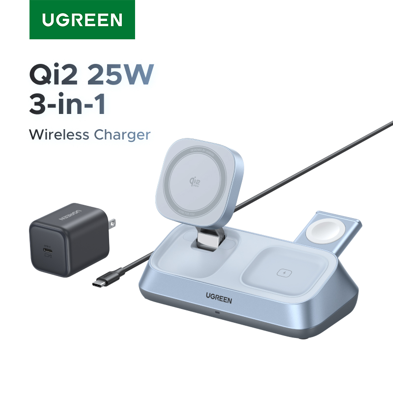 UGREEN Qi2 25W MAX Magnetic Wi - Wireless Charger 3 In 1 review and price