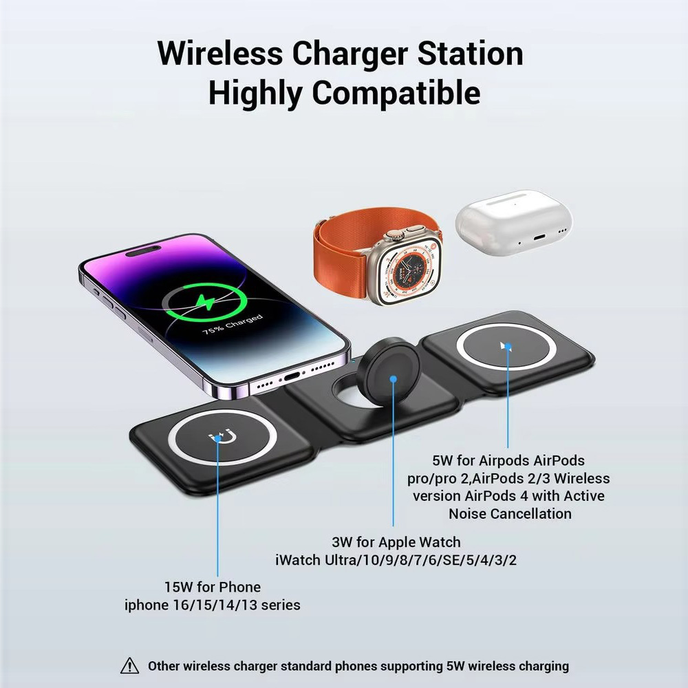 3-in-1 Magnetic Folding Wirele - Wireless Charger 3 In 1 review and price