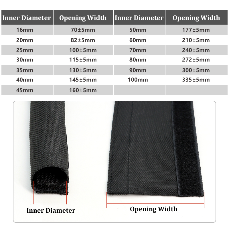 Black ID 16mm - 100mm Cable Sl - Cable Sleeve Neoprene review and price