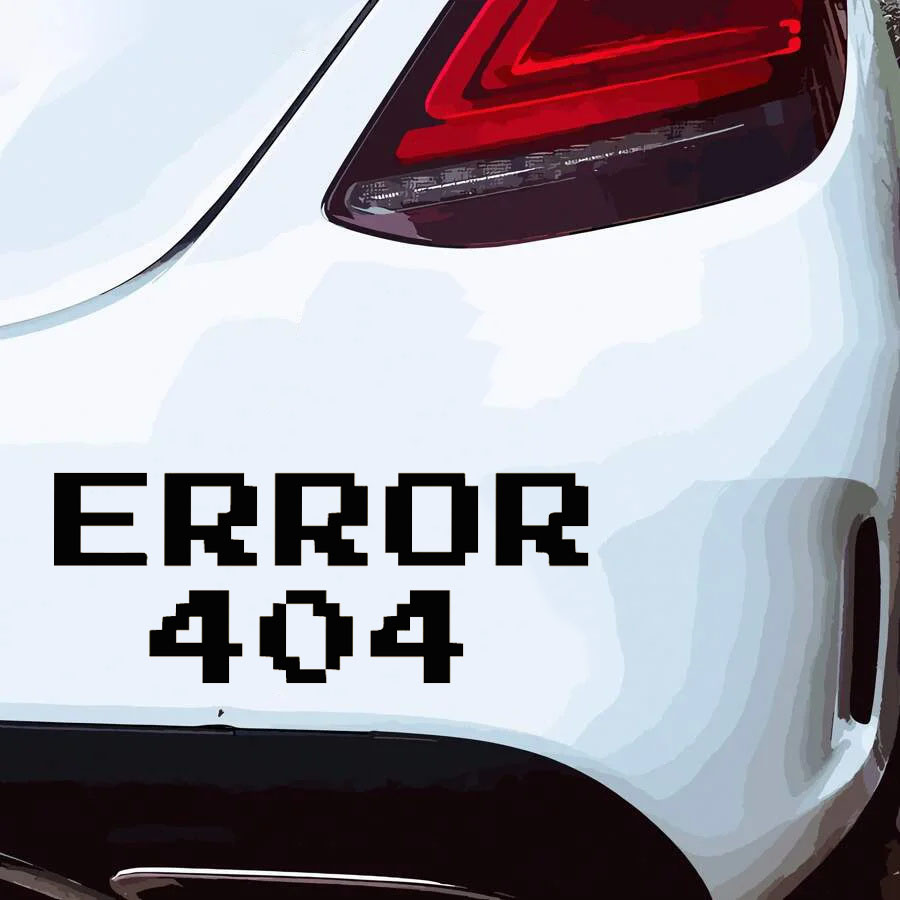 Error 404 Pixel Font Car Stick - Tech Accessories For Laptop review and price