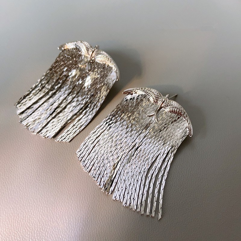Silver Color Stud Drop Earring - Tech Accessories Dropshipping review and price