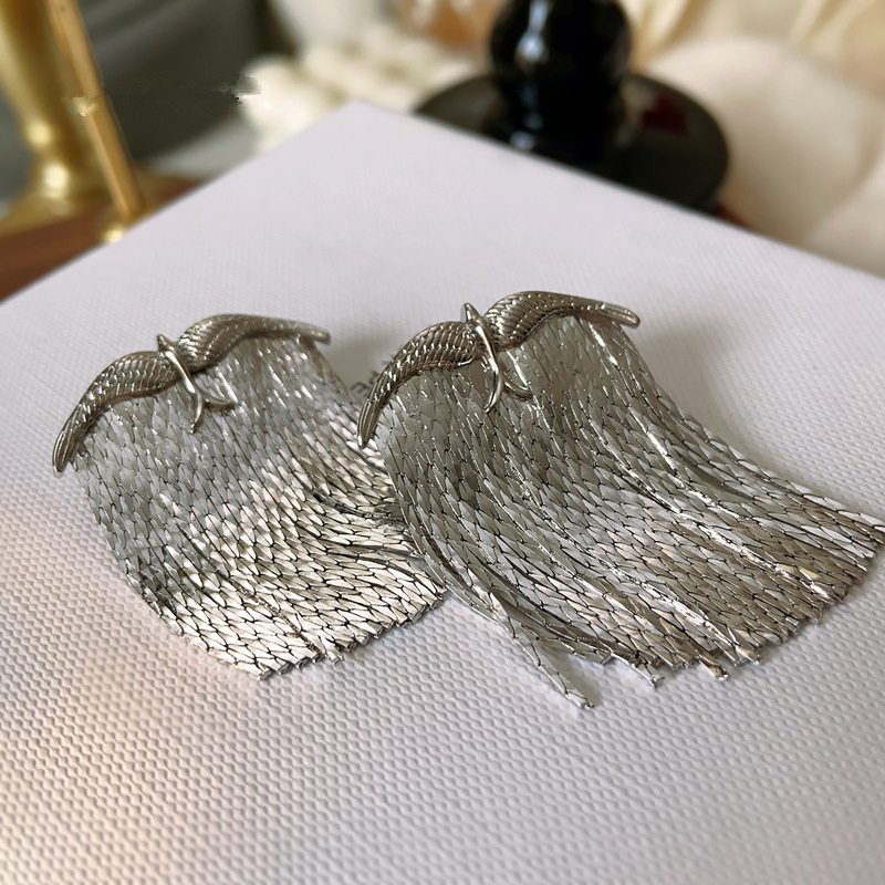 Silver Color Stud Drop Earring - Tech Accessories Dropshipping review and price