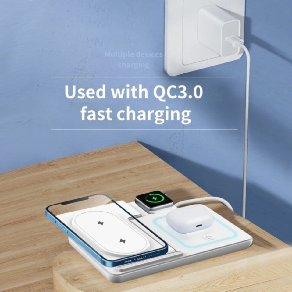 Night LED Light 3 In 1 Wireles - Wireless Charger 3 In 1 review and price