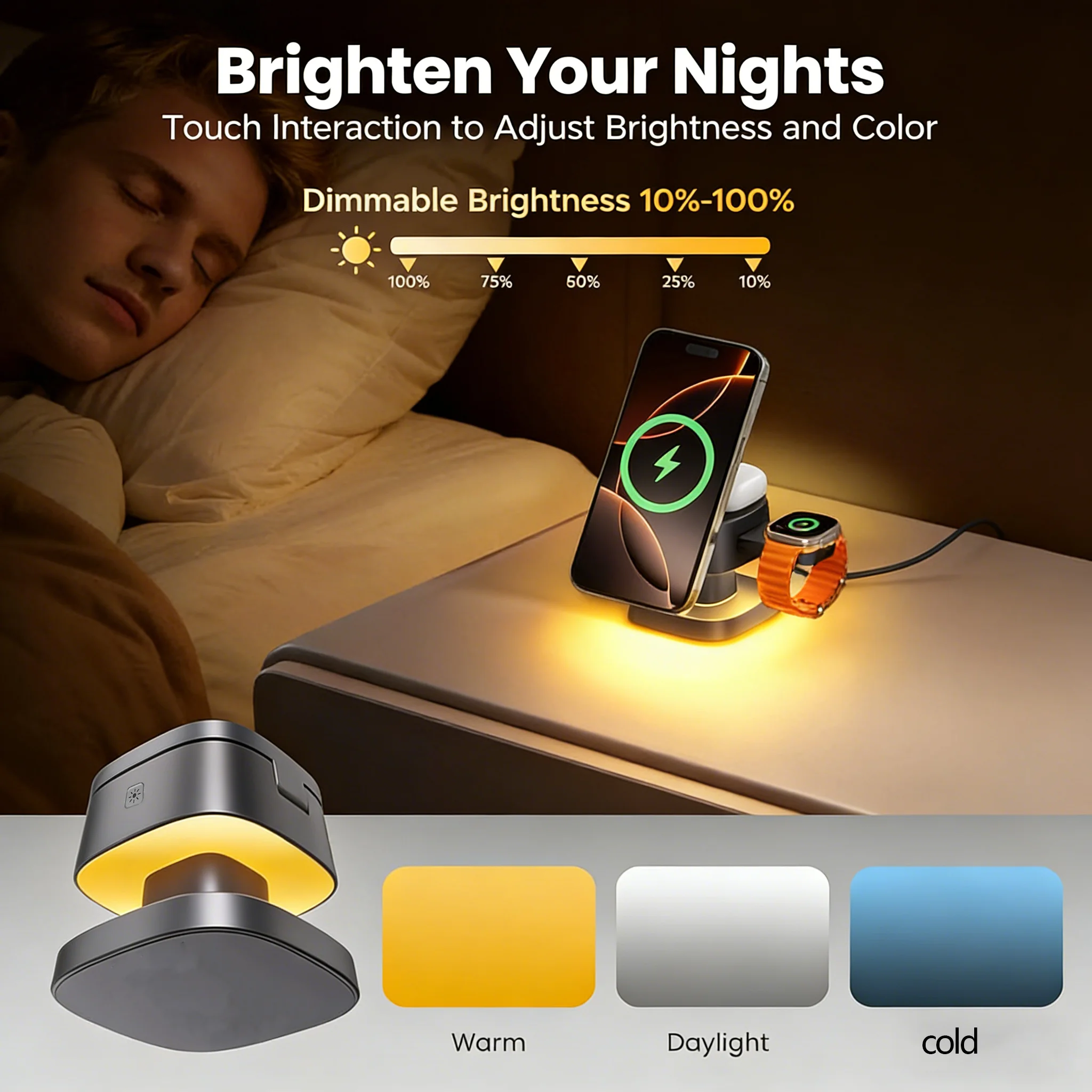 TIMESS Night Light Mashroom Wi - Wireless Charger 3 In 1 review and price