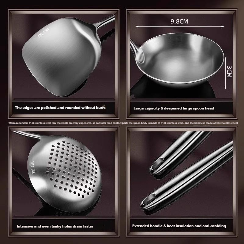 Food Stainless Steel Wok Spatu - Hi Tech Kitchen Accessories review and price