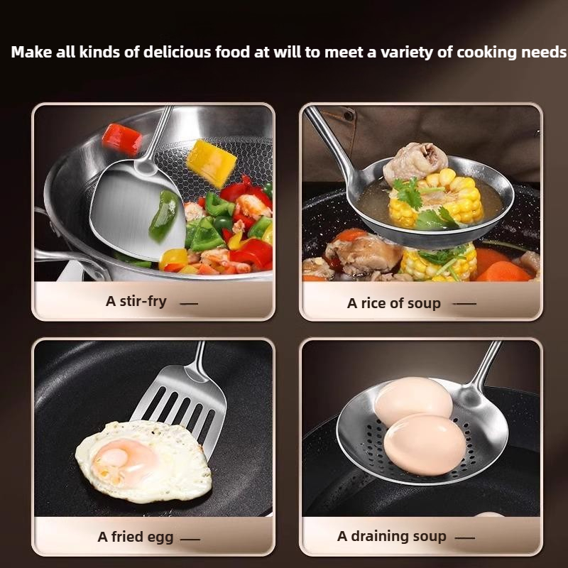 Food Stainless Steel Wok Spatu - Hi Tech Kitchen Accessories review and price